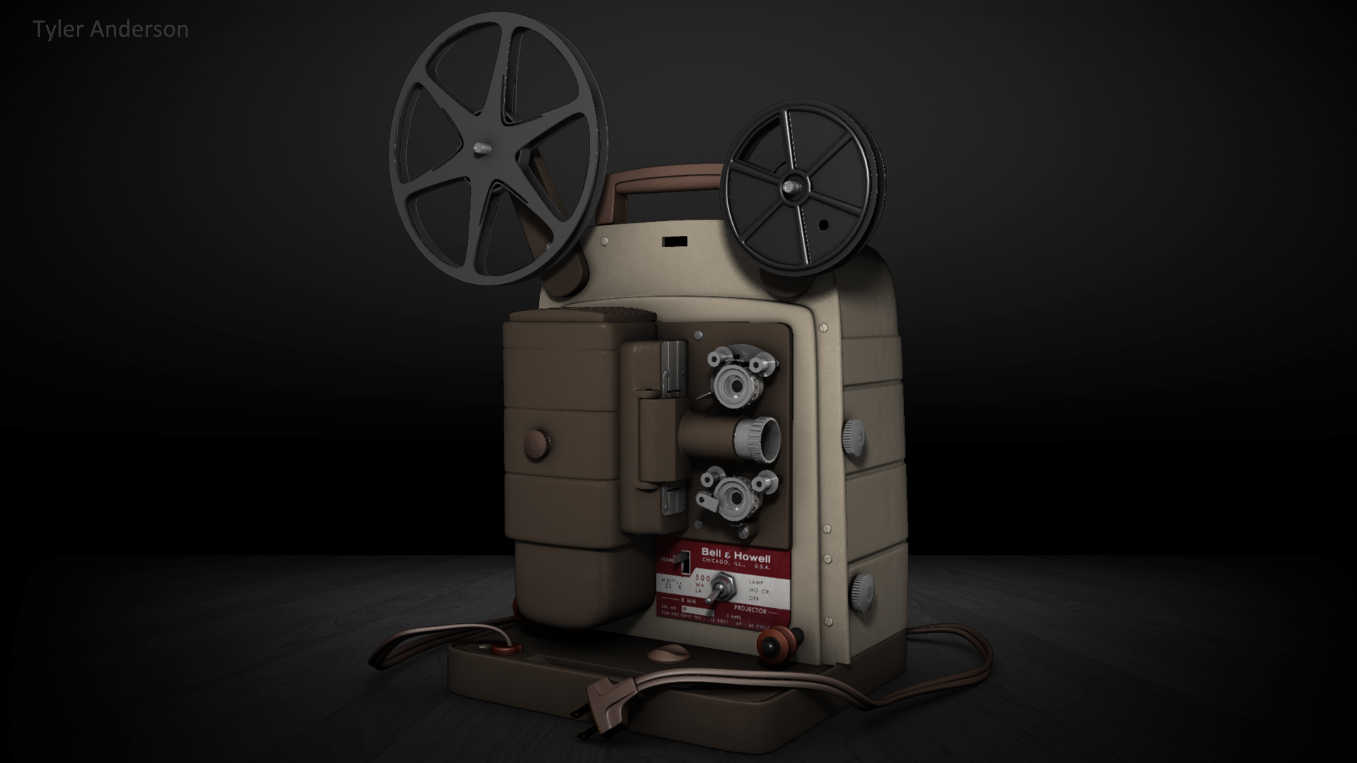 Model of an 8mm projector